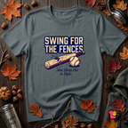 Swing for the Fences....and Strike out in Style baseball t-shirt in Dark Gray by Snarky Sarks
