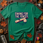 Swing for the Fences....and Strike out in Style baseball t-shirt in Kelly by Snarky Sarks