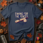 Swing for the Fences....and Strike out in Style baseball t-shirt in Navy by Snarky Sarks
