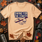 Swing for the Fences....and Strike out in Style baseball t-shirt in Peach by Snarky Sarks