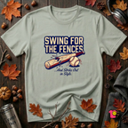 Swing for the Fences....and Strike out in Style baseball t-shirt in Sage by Snarky Sarks