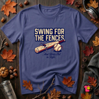 Swing for the Fences....and Strike out in Style baseball t-shirt in Team Navy by Snarky Sarks