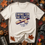 Swing for the Fences....and Strike out in Style sarcastic baseball graphic t-shirt in White by Snarky Sarks