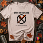 Swing for the Fences....or Don't. Whatever. baseball t-shirt in Soft Pink by Snarky Sarks