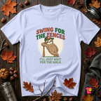 Swing for the Fences sarcastic baseball graphic t-shirt in Ash by Snarky Sarks