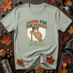 Swing for the Fences sarcastic baseball graphic t-shirt in Sage by Snarky Sarks