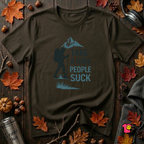 Take a Hike...People Suck sarcastic hiking graphic t-shirt in Black by Snarky Sarks
