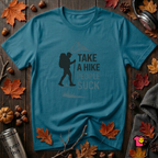 Take a Hike...People Suck sarcastic hiking graphic t-shirt in Deep Teal by Snarky Sarks