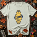 The Adulting Motel...No Vacancy sarcastic graphic t-shirt in Citron by Snarky Sarks