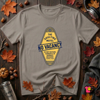 The Adulting Motel...No Vacancy sarcastic graphic t-shirt in Deep Heather by Snarky Sarks