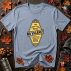 The Adulting Motel...No Vacancy sarcastic graphic t-shirt in Heather Prism Blue by Snarky Sarks