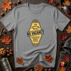 The Adulting Motel...No Vacancy sarcastic graphic t-shirt in Heather Storm by Snarky Sarks