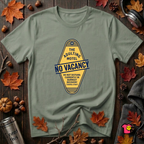 The Adulting Motel...No Vacancy sarcastic graphic t-shirt in Military Green by Snarky Sarks