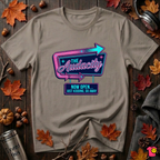The Audacity...Now Open sarcastic graphic t-shirt in Asphalt by Snarky Sarks