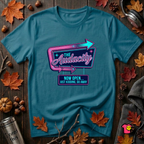 The Audacity...Now Open sarcastic graphic t-shirt in Deep Teal by Snarky Sarks