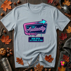 The Audacity...Now Open sarcastic graphic t-shirt in Light Blue by Snarky Sarks