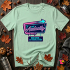 The Audacity...Now Open sarcastic graphic t-shirt in Mint by Snarky Sarks