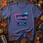 The Audacity...Now Open sarcastic graphic t-shirt in Team Navy by Snarky Sarks