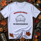 The Couch Needs Me sarcastic graphic t-shirt in Ash by Snarky Sarks