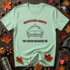 The Couch Needs Me sarcastic graphic t-shirt in Mint by Snarky Sarks