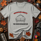 The Couch Needs Me sarcastic graphic t-shirt in Silver by Snarky Sarks