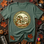 The Great Indoors -- Depression Valley sarcastic t-shirt in Heather Forest by Snarky Sarks