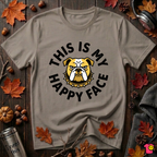 This is my Happy Face sarcastic graphic t-shirt in Asphalt by Snarky Sarks