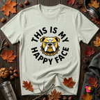 This is my Happy Face sarcastic graphic t-shirt in Citron by Snarky Sarks