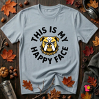 This is my Happy Face sarcastic graphic t-shirt in Light Blue by Snarky Sarks