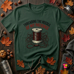 Threading the Needle of my Patience sewing t-shirt in Forest by Snarky Sarks