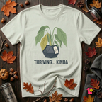 Thriving...Kinda sarcastic houseplant t-shirt in Citron by Snarky Sarks