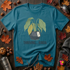 Thriving...Kinda sarcastic houseplant t-shirt in Deep Teal by Snarky Sarks