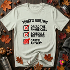 Today's Adulting -- Cancel Anyway sarcastic t-shirt in Citron by Snarky Sarks