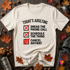 Today's Adulting -- Cancel Anyway sarcastic t-shirt in White by Snarky Sarks