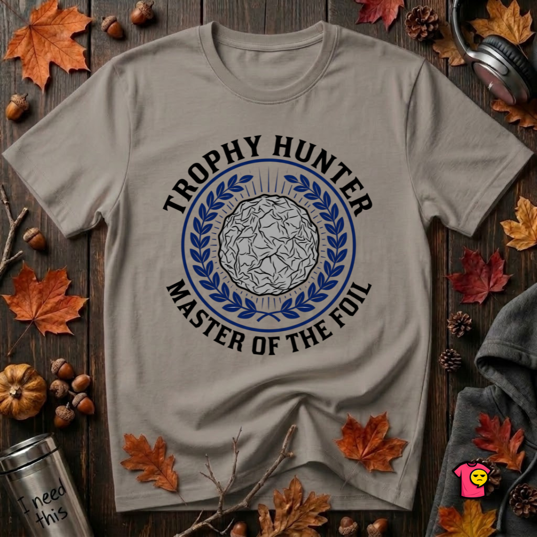 Trophy Hunter -- Master of the Foil fencing t-shirt in Deep Heather by Snarky Sarks