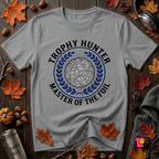 Trophy Hunter -- Master of the Foil fencing t-shirt in Heather Storm by Snarky Sarks