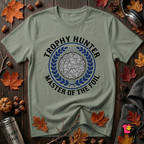 Trophy Hunter -- Master of the Foil fencing t-shirt in Military Green by Snarky Sarks