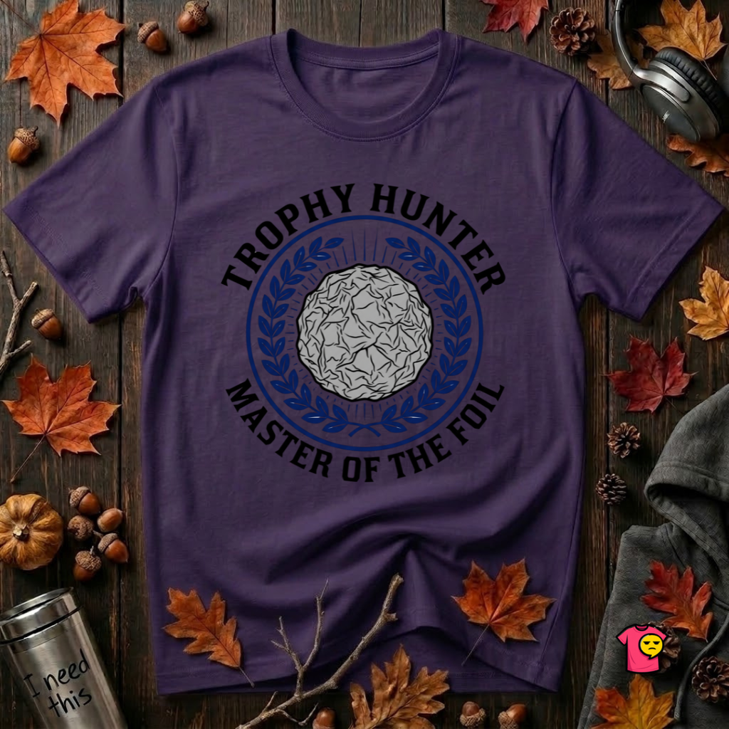 Trophy Hunter -- Master of the Foil fencing t-shirt in Purple by Snarky Sarks