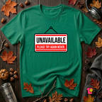 Unavailable. Please Try Again Never. sarcastic t-shirt in Kelly by Snarky Sarks