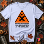 Unsolicited Advice will be Rejected sarcastic t-shirt in Ash by Snarky Sarks
