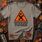 Unsolicited Advice will be Rejected sarcastic t-shirt in Asphalt by Snarky Sarks