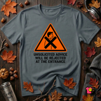 Unsolicited Advice will be Rejected sarcastic t-shirt in Dark Gray by Snarky Sarks