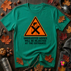 Unsolicited Advice will be Rejected sarcastic t-shirt in Heather Kelly by Snarky Sarks