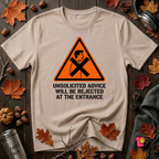 Unsolicited Advice will be Rejected sarcastic t-shirt in Natural by Snarky Sarks