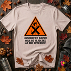 Unsolicited Advice will be Rejected sarcastic t-shirt in Soft Pink by Snarky Sarks