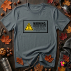 Warning Sarcasm Deployed graphic t-shirt in Dark Gray by Snarky Sarks