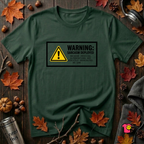 Warning Sarcasm Deployed graphic t-shirt in Forest by Snarky Sarks
