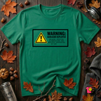 Warning Sarcasm Deployed graphic t-shirt in Kelly by Snarky Sarks