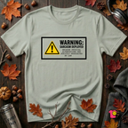 Warning Sarcasm Deployed graphic t-shirt in Sage by Snarky Sarks