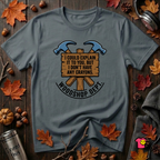 Woodshop Department woodworking t-shirt in Dark Gray by Snarky Sarks